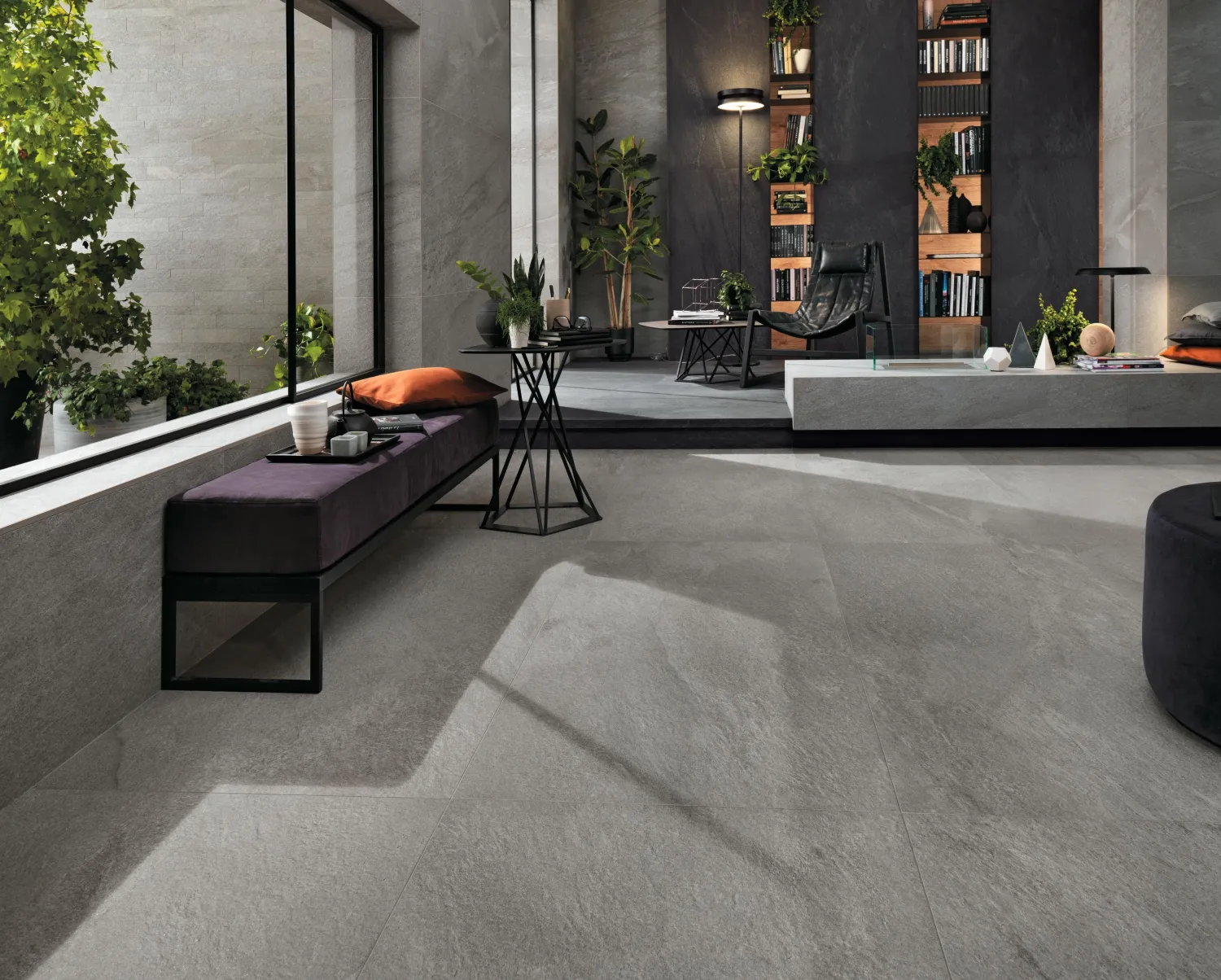 Grès cérame Klif Grey mat 75 x 150 cm - Atlas Concorde - 2ème choix