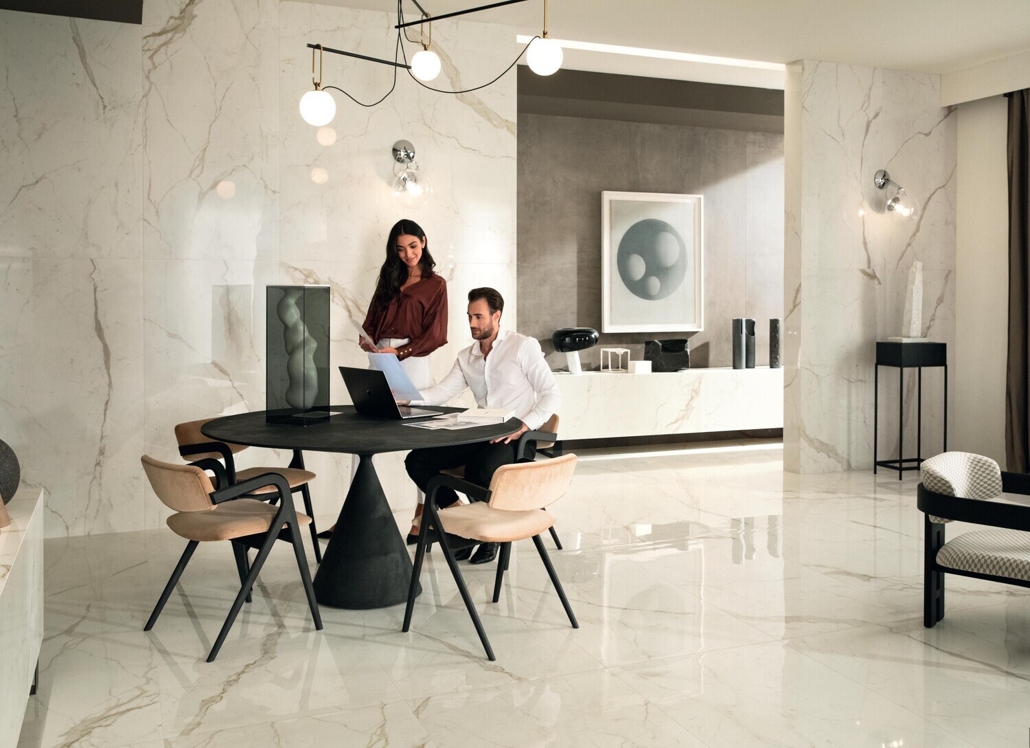 Feinsteinzeug Marvel Shine Calacatta Prestigio 120 x 278 cm (Oberfläche Silk) - Atlas Concorde - 2. Wahl
