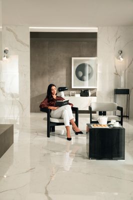 Grès cérame Marvel Shine Calacatta Prestigio 75 x 75 cm (finition Silk) - Atlas Concorde - 2ème choix