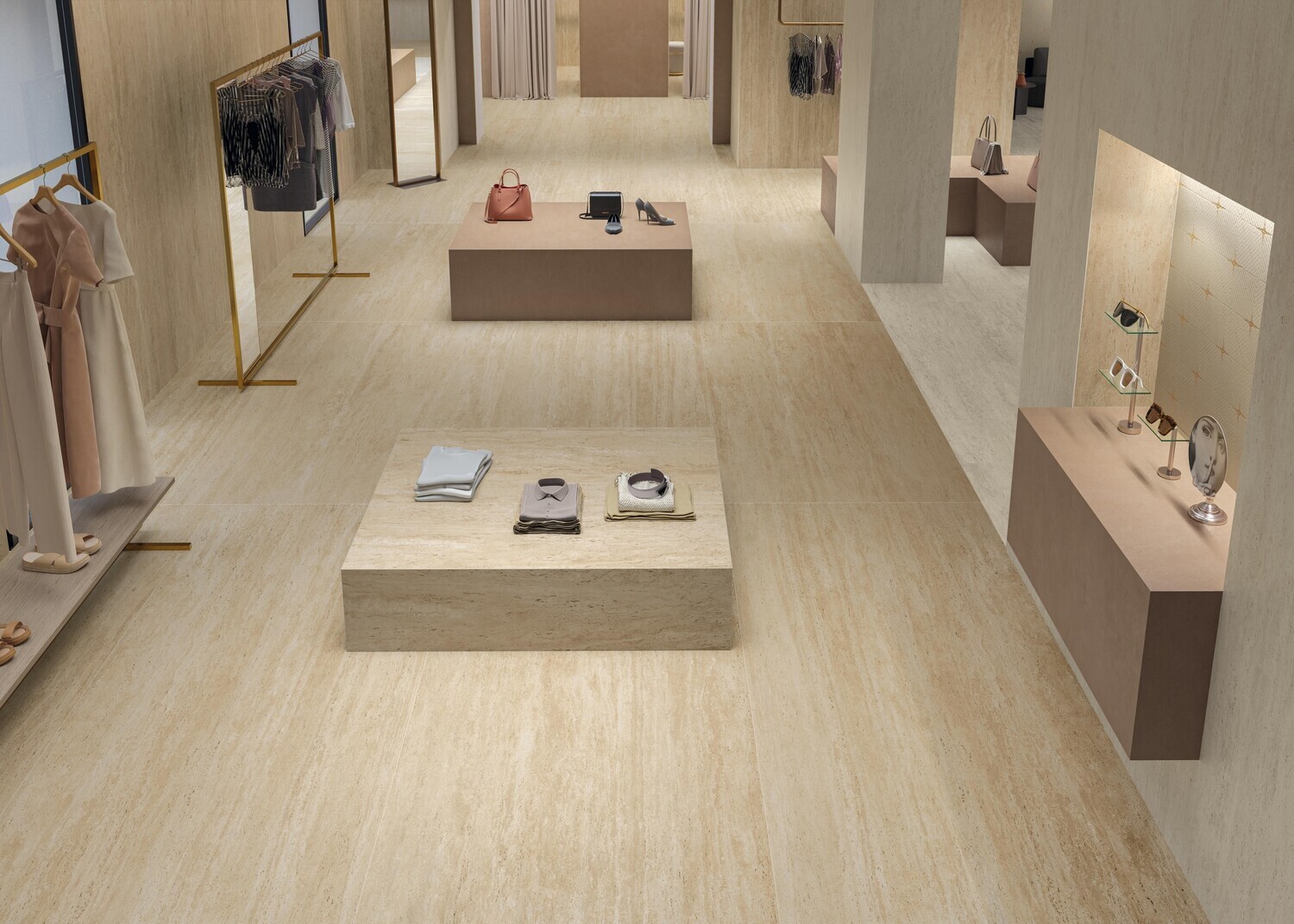 Grès cérame Marvel Travertine Sand Vein mat 60 x 120 cm - Atlas Concorde · R10