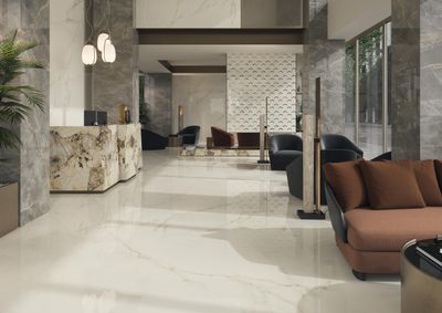 Grès cérame Marvel X Calacatta Apuano poli 120 x 278 cm - Atlas Concorde