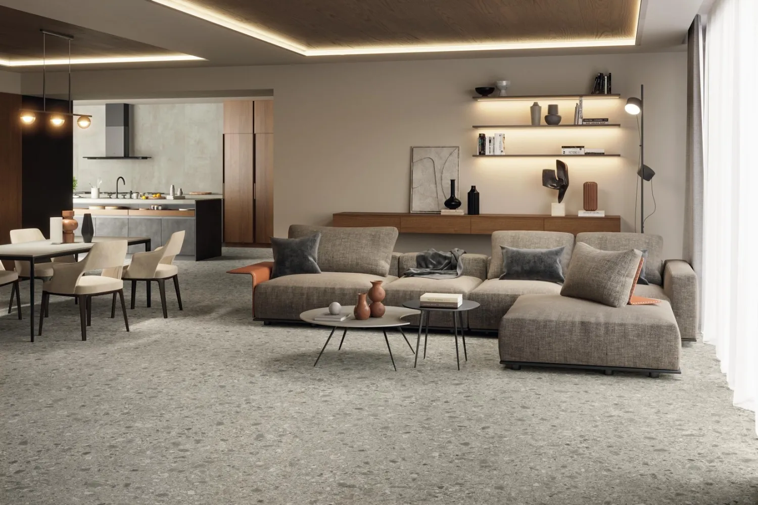 Grès cérame Boost Mix Pearl mat 120 x 278 cm - Atlas Concorde · R9