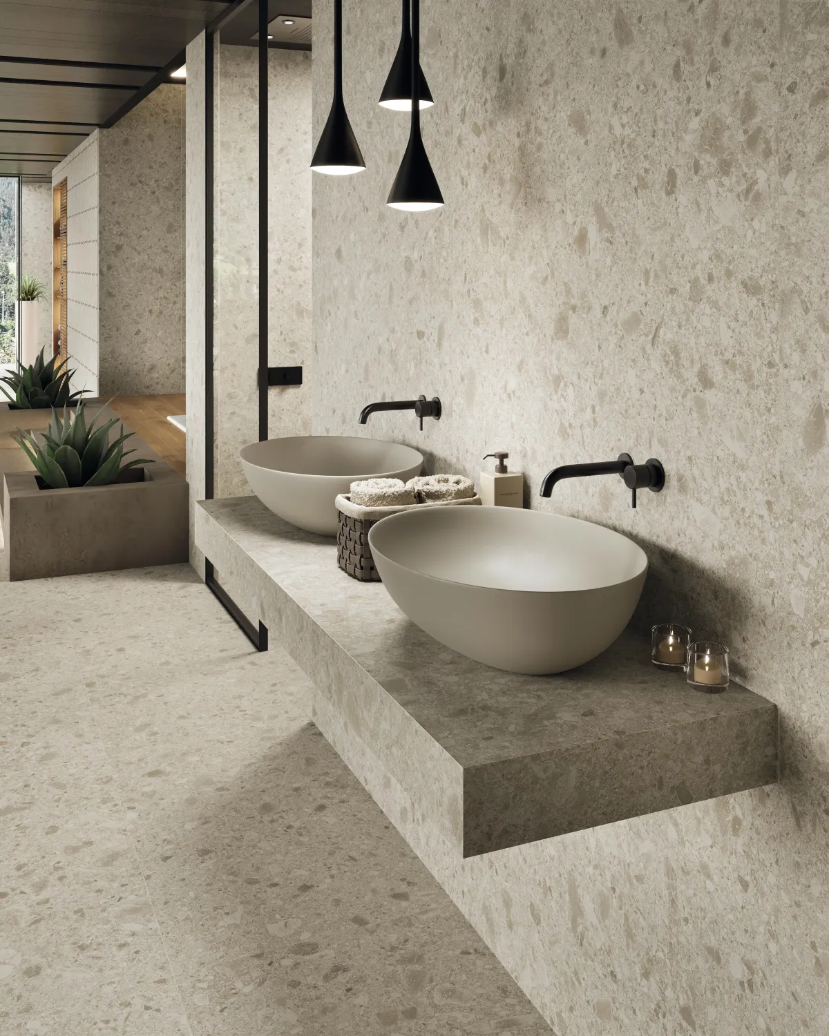 Grès cérame Boost Mix Ivory mat 120 x 278 cm - Atlas Concorde · R9