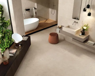 Grès cérame Boost Stone Ivory mat 120 x 278 cm - Atlas Concorde · R9