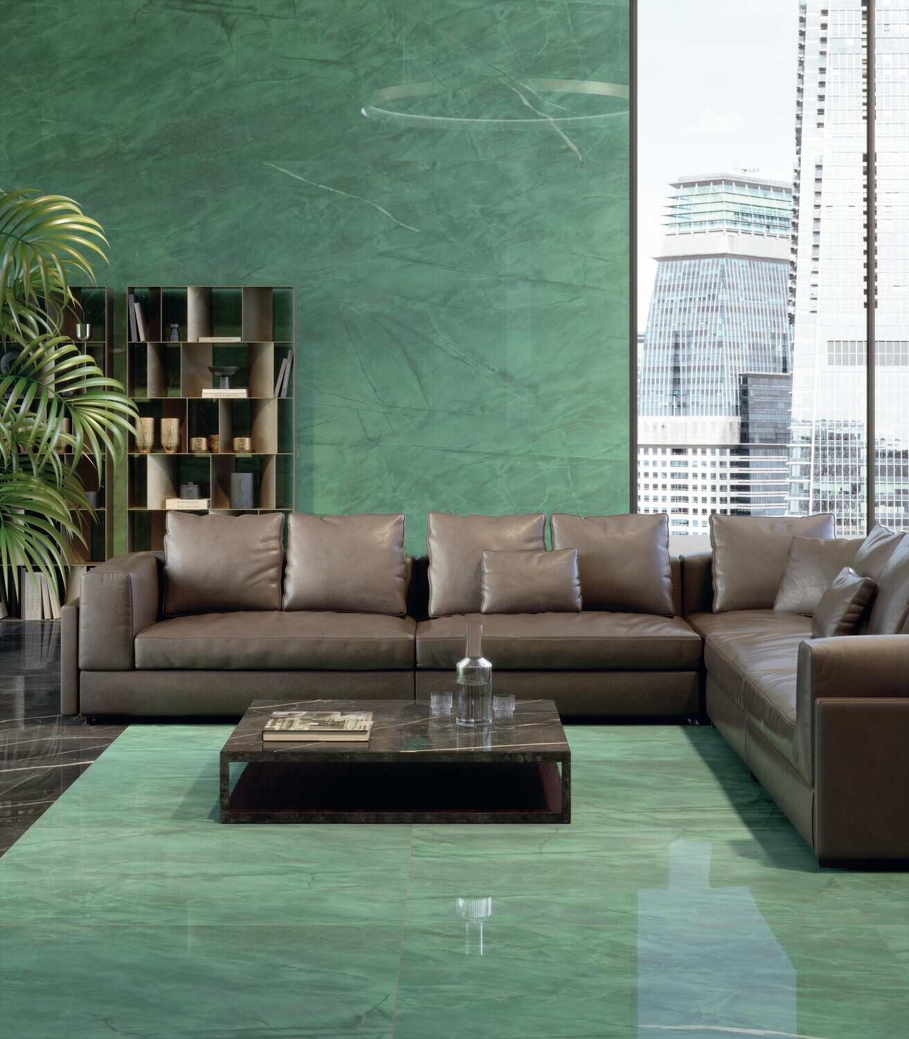 بورسلان Marvel Gala Exotic Green مصقول 120 x 120 cm - Atlas Concorde