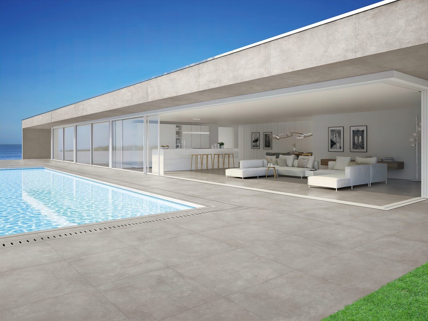Grès cérame Concreta Grigio Chiaro mat 60 x 120 cm - Tagina