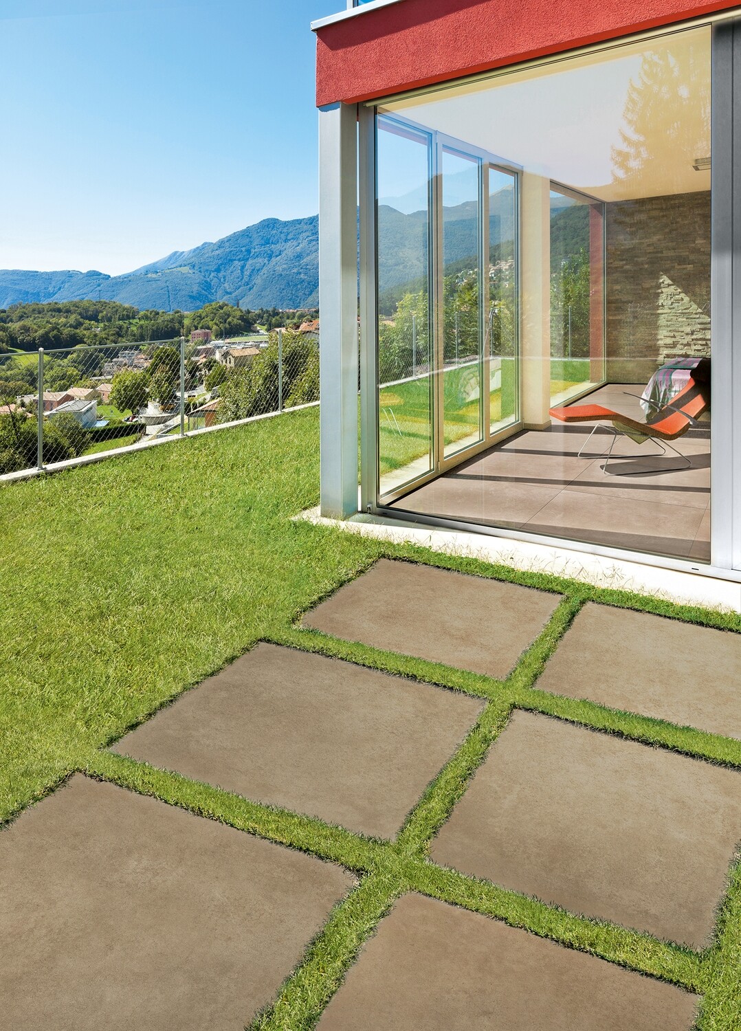 Grès cérame Concreta Grigio Terra mat 60 x 120 cm - Tagina