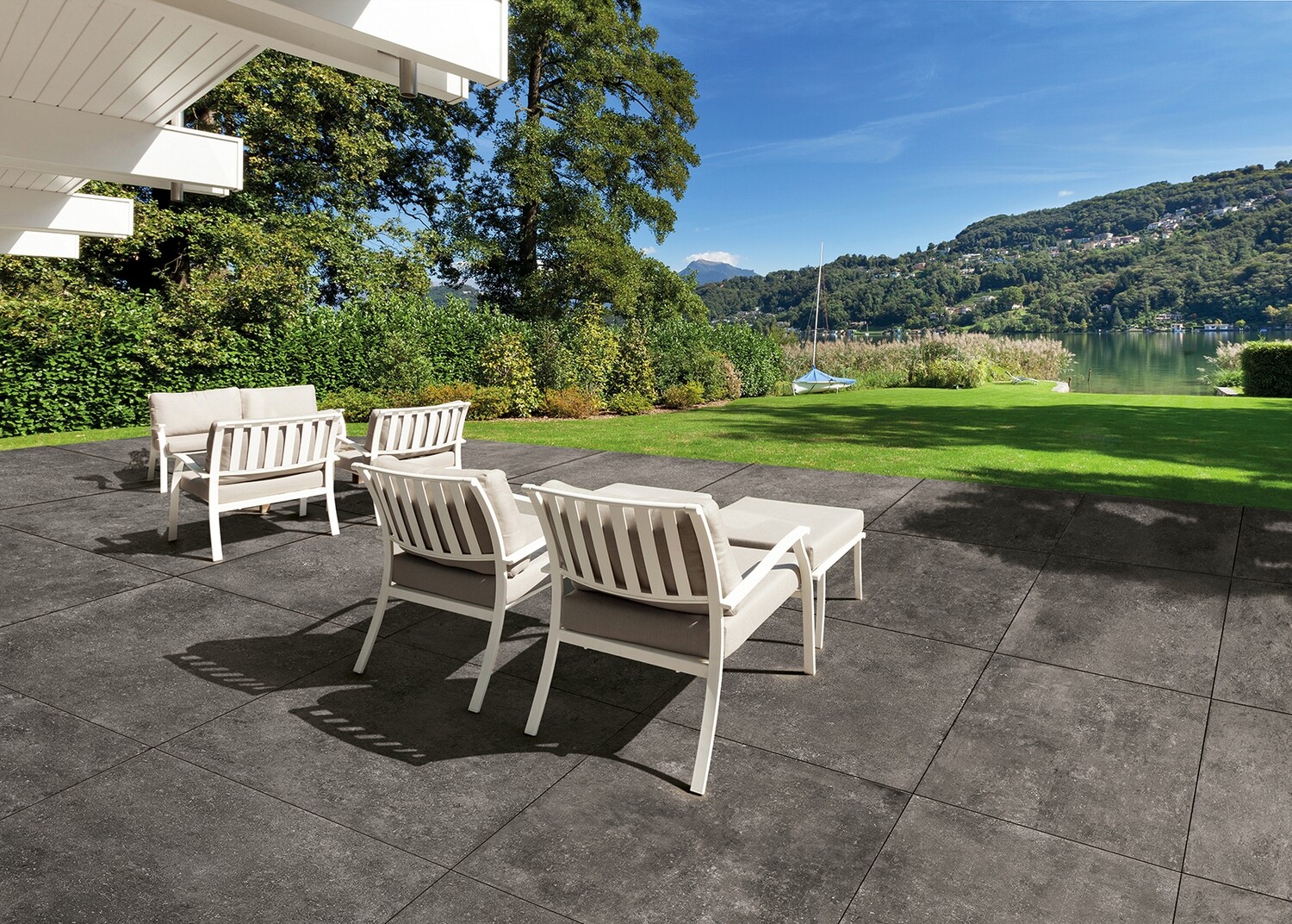 Grès cérame Umbria Antica Antracite mat 60 x 60 cm - Tagina