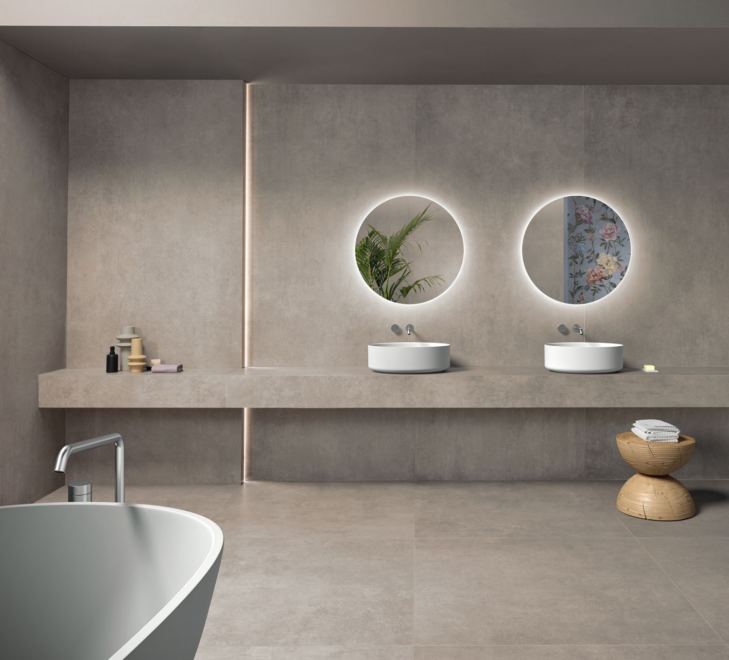 Grès cérame Tagina Apogeo grey mat 90 x 90 cm, rectifié