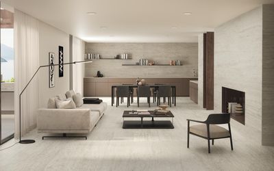 Grès cérame Marvel Travertine White Vein Grip 60 x 120 cm - Atlas Concorde · R11