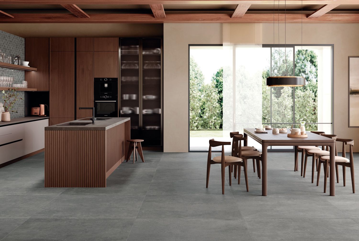 Grès cérame City Stone Antracite mat 60 x 120 cm - Tagina · R10