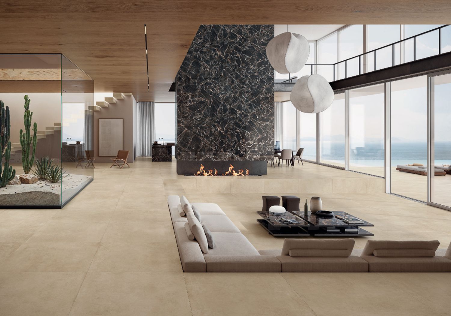 Grès cérame City Stone Beige mat 60 x 120 cm - Tagina · R10
