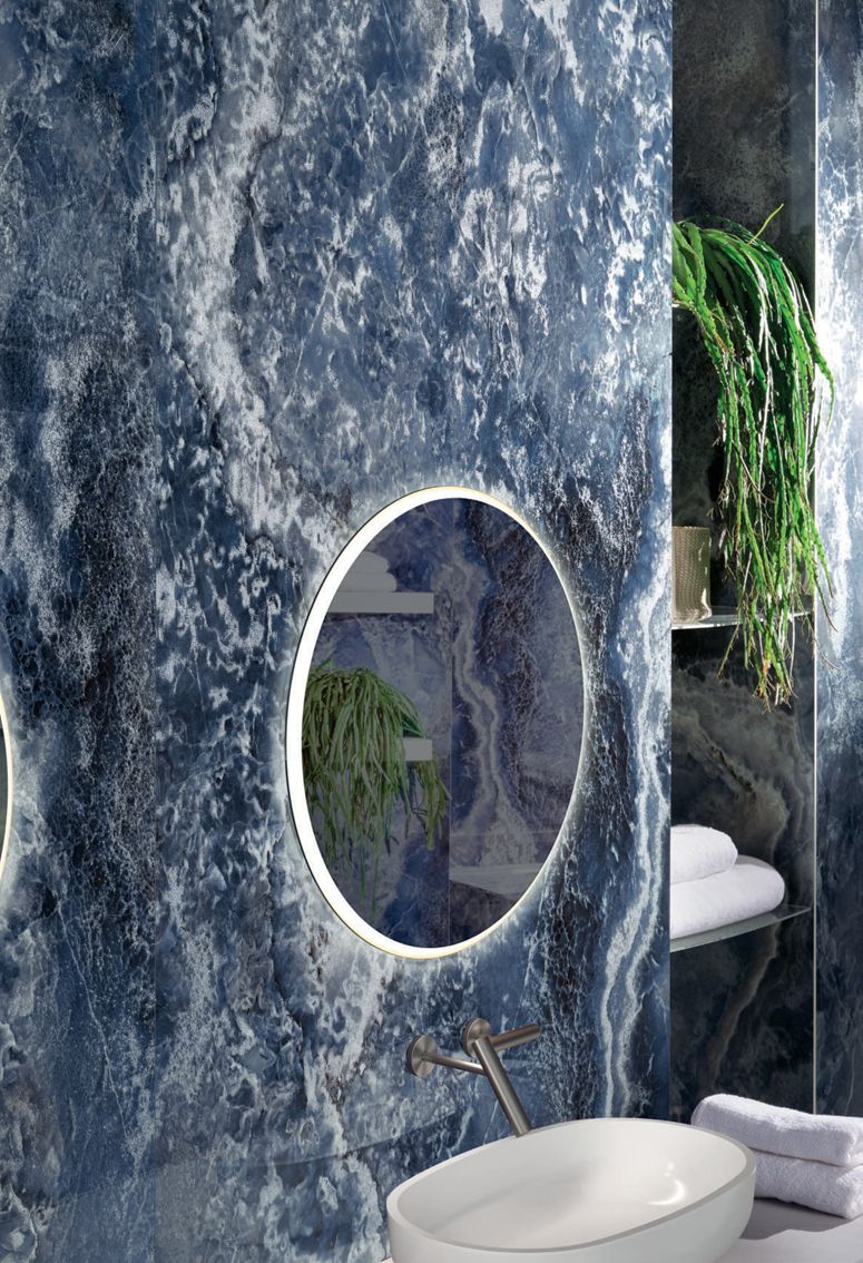 Grès cérame Tagina Onyx Diamond Blumarine poli 60 x 120 cm, rectifié