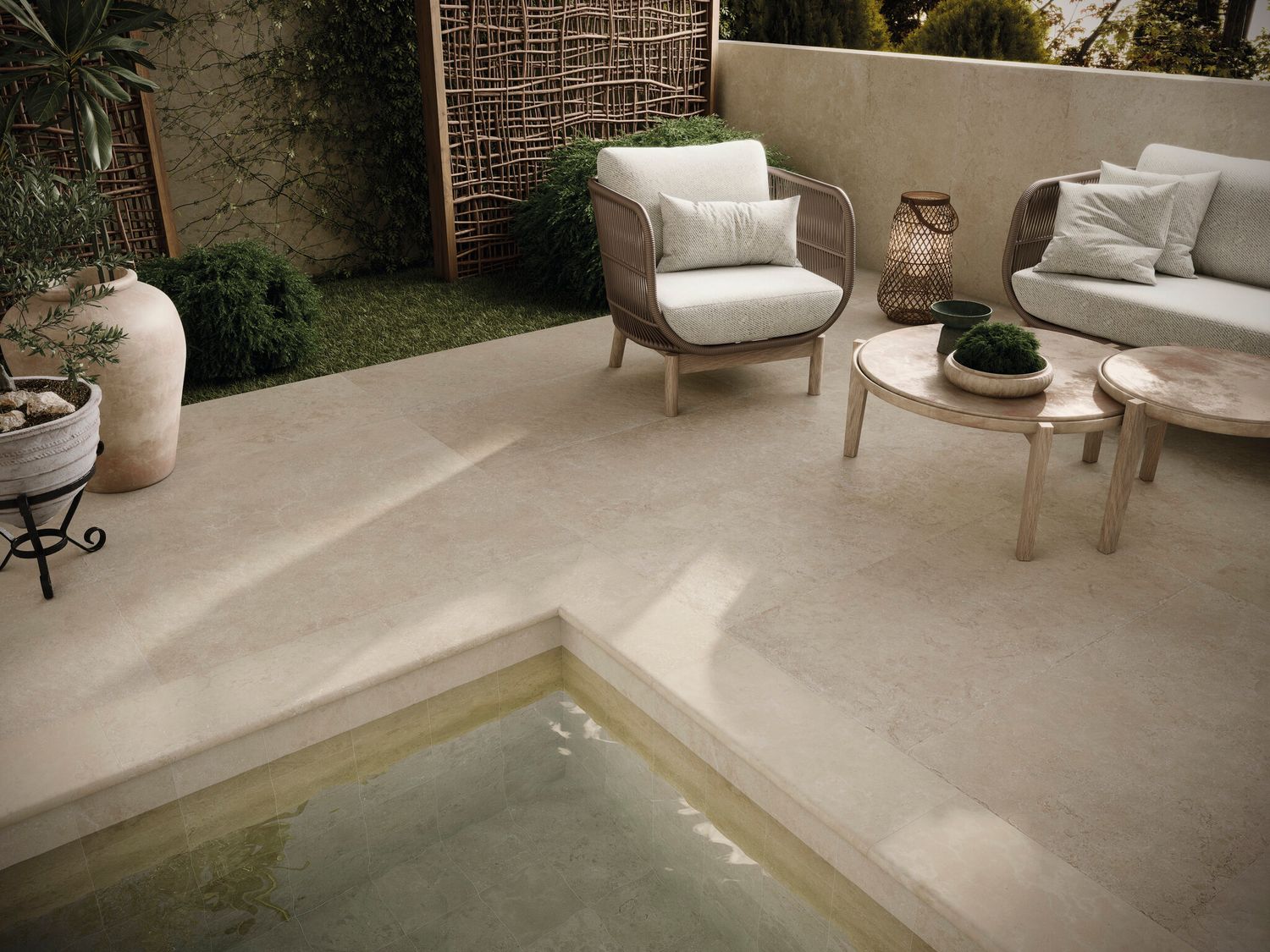 Grès cérame Cifre Ceramica Trevia Beige mat R9 60 x 120 cm, rectifié