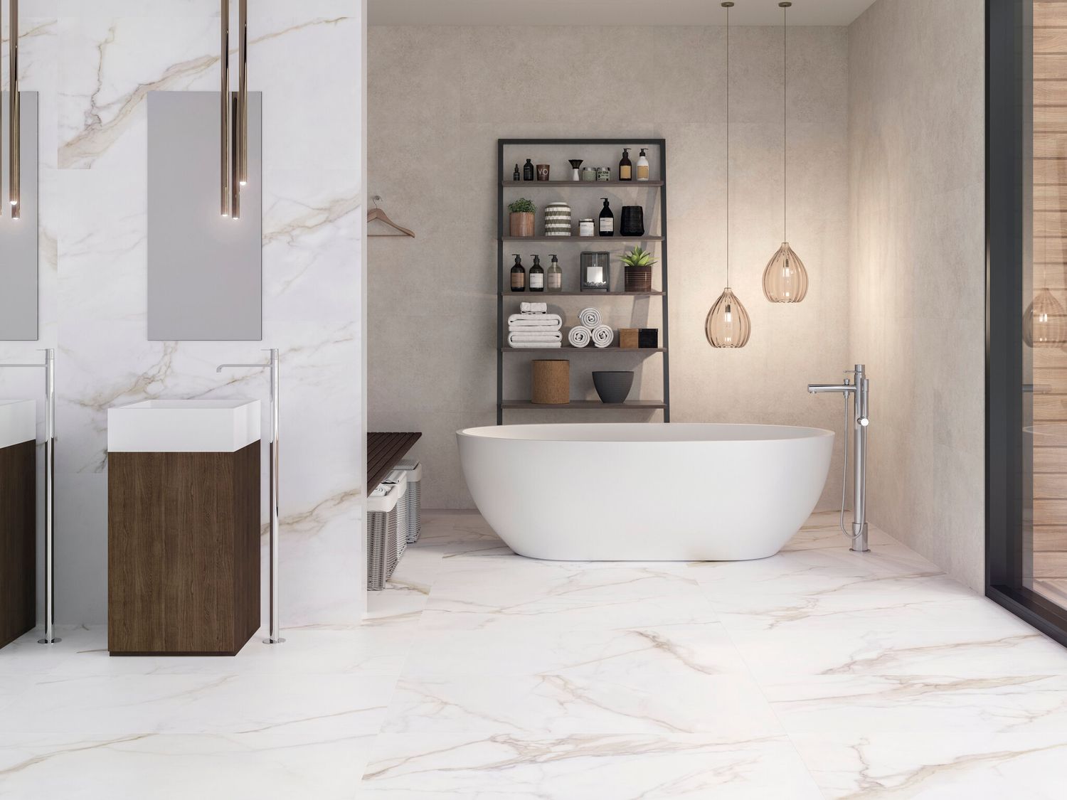 Grès cérame Diamond Gold mat 60 x 120 cm - Cifre Ceramica