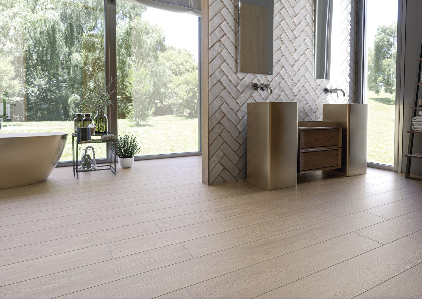 Grès cérame Cifre Ceramica Heartwood Honey mat 20 x 120 cm, rectifié