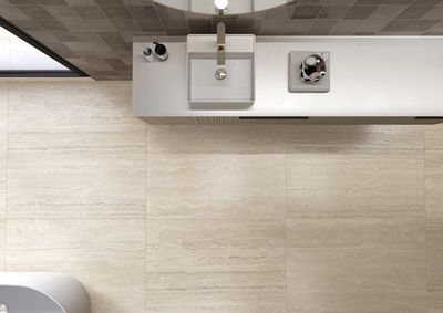Grès cérame Liceo Travertin Ivory mat 60 x 120 cm - Cifre Ceramica